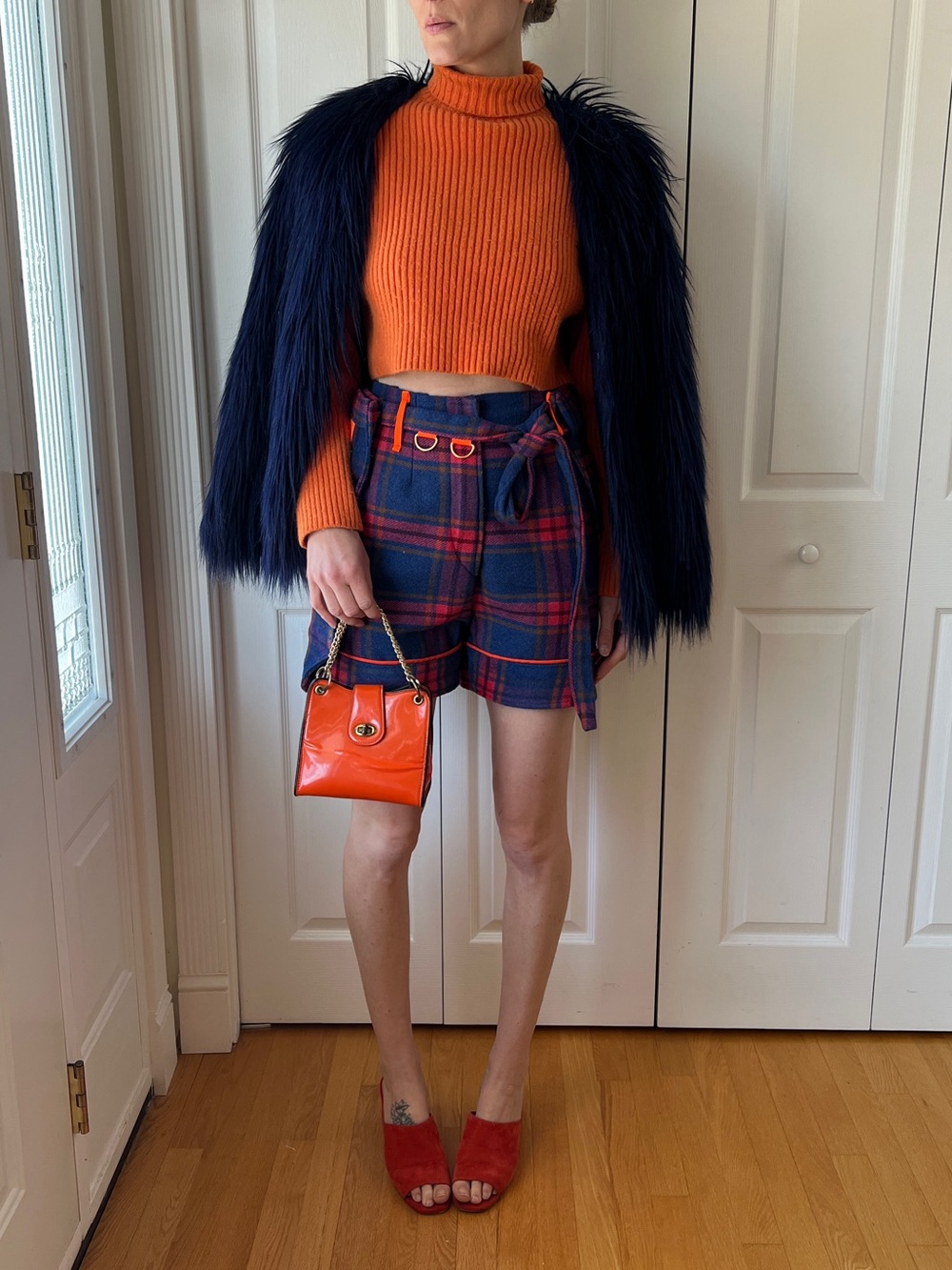 Colourful Plaid Highwaisted Shorts - Picture 4 of 8